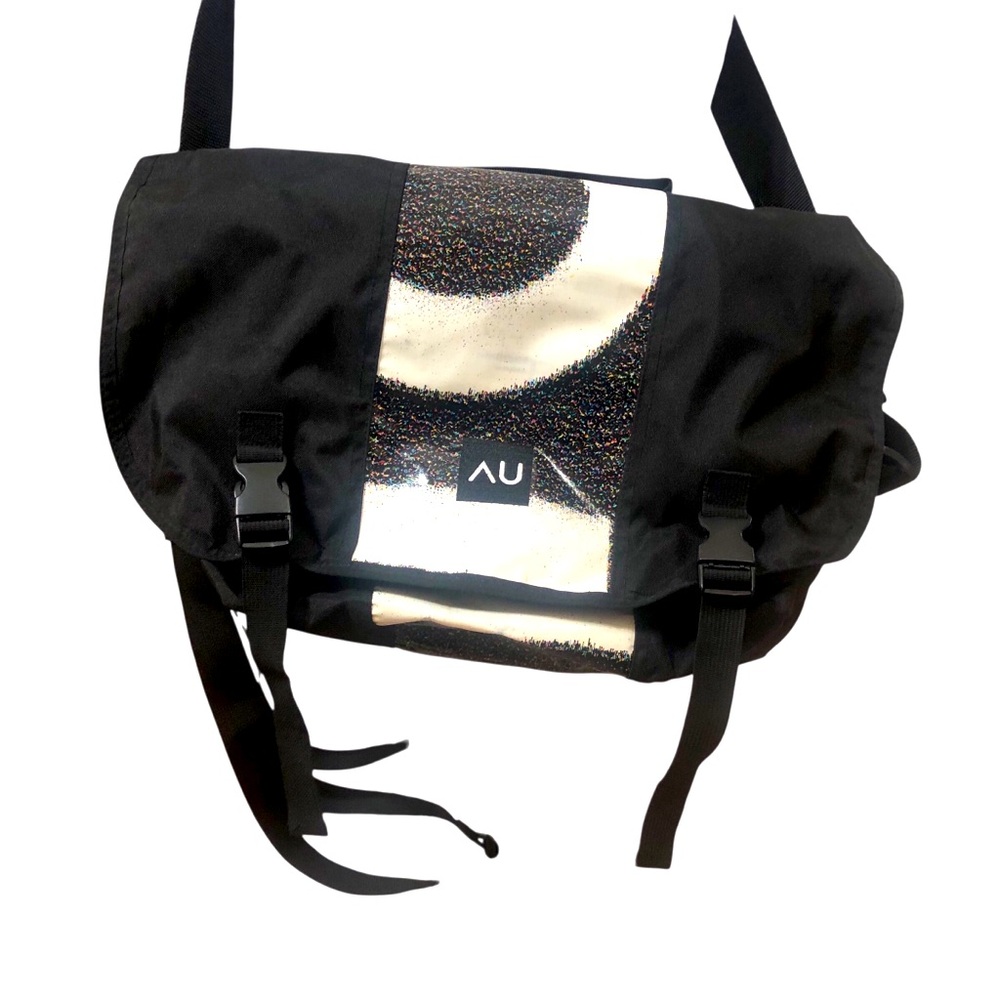 AutoDesk Black and White Messenger Computer Laptop Crossbody Bag work Career